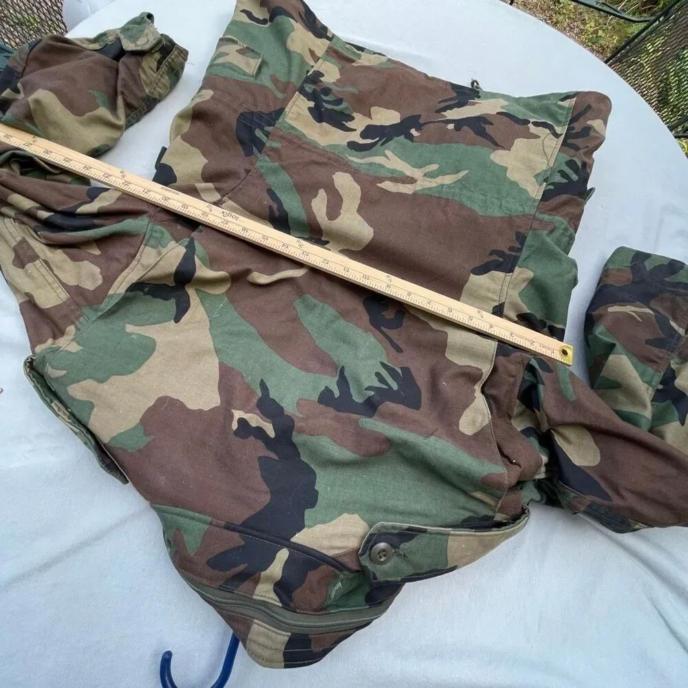 Camo Military lined jacket. Men’s size S .